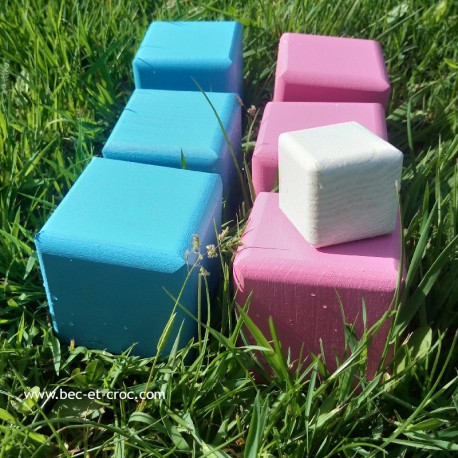 Pétanque carrée rose et bleu Pétanque carrée rose et bleu