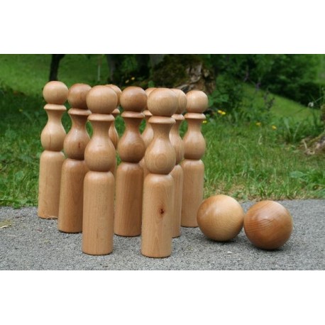 Jeu de Bowling 9 quilles en plastique + 2 boules plastiques