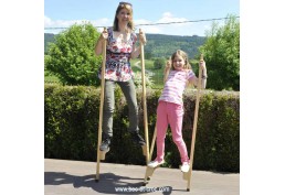 MAMOI® Échasses Enfant, Échasses en Bois 103/153 cm, Échasse pour Enfant  avec réglage en Hauteur