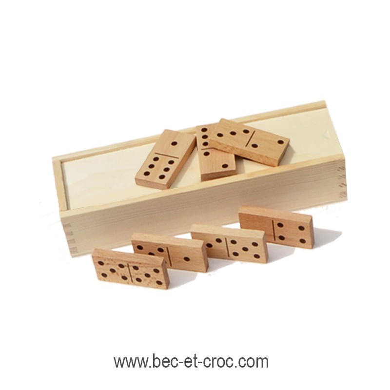 Coffret dominos de luxe à petit prix. Avec boitier en bois