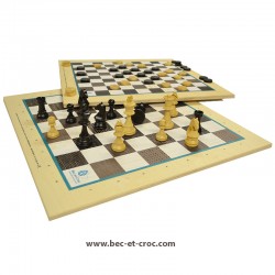 Jeux d'échecs et Dames 50 cm (réversible)