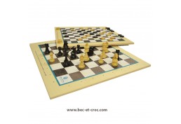 Jeux d'échecs et Dames 50 cm (réversible)