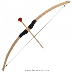 Arc 75 cm percé avec 3 flèches