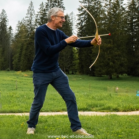 Arc 95 cm non percé avec 3 flèches Arc 95 cm non percé avec 3 flèches