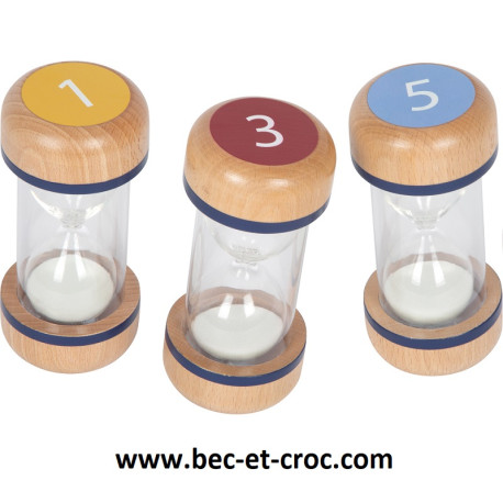 Lot de 3 sabliers géants