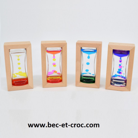 Sablier gel cadre bois